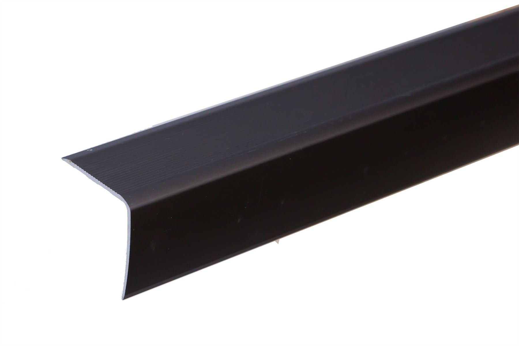 ANODISED Aluminium Anti Non Slip Stair Edge Nosing Trim Screw Fix 900mm x 35mm x 35mm A41, Brown — image 1