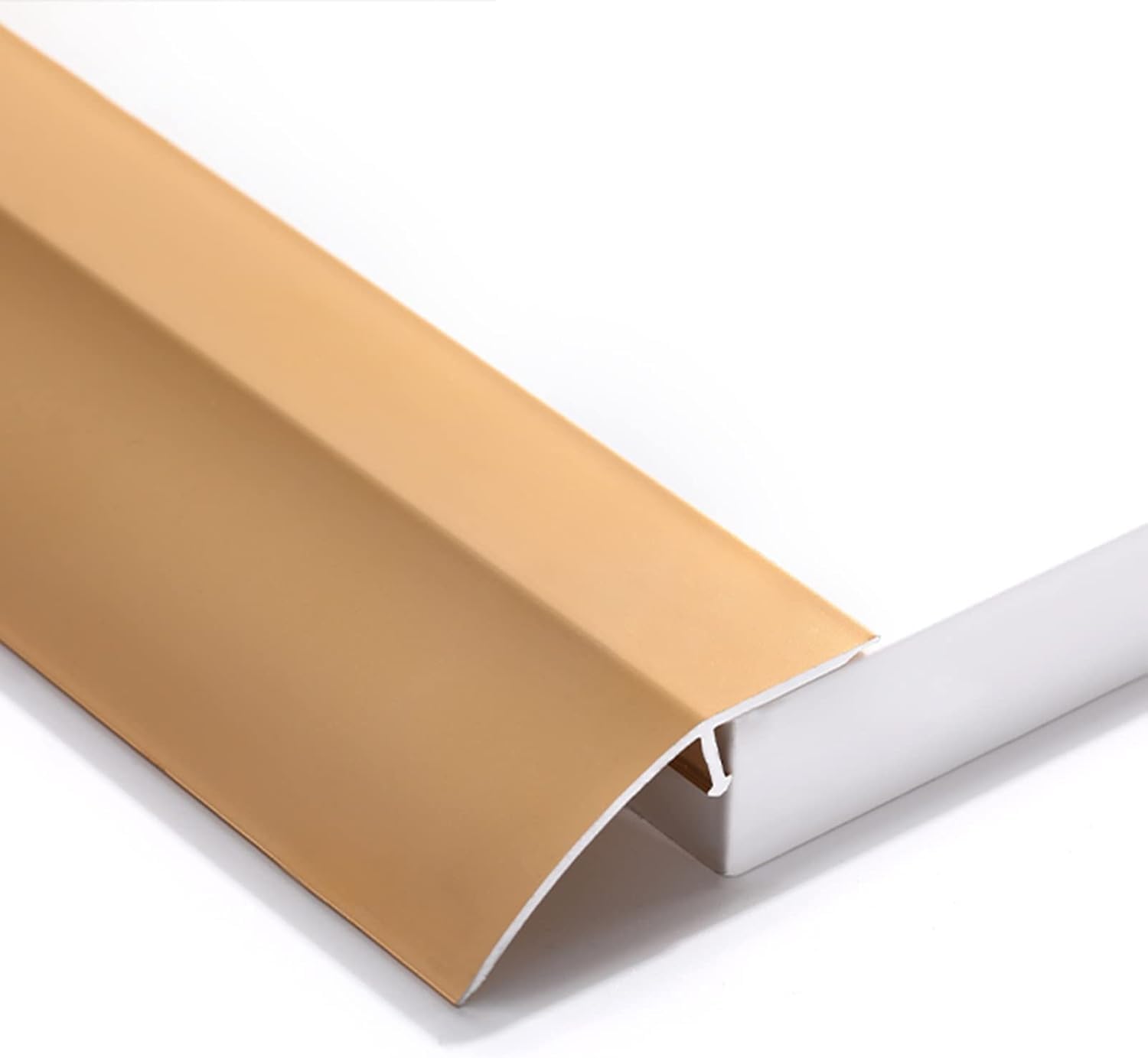 Remys Gold Edging Trim Strip Wood To Tile,Transition Strip Flooring Transition Strips Carpet To Wood, Edge Decoration Wood To Laminate, Cuttable & Dirt-Resistant(Gold)