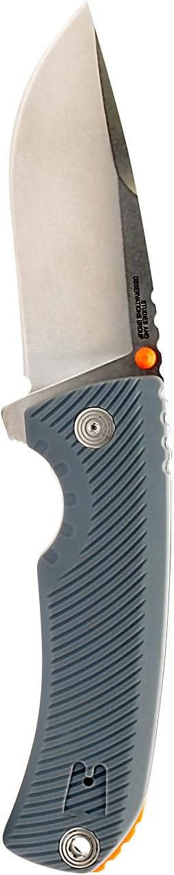 SOG Tellus FLK Daily Outdoor - Cuchillos plegables con cerradura de marco de tamaño completo  Mango GRN  Hoja de acero inoxidable CRYO 440C  Clip de