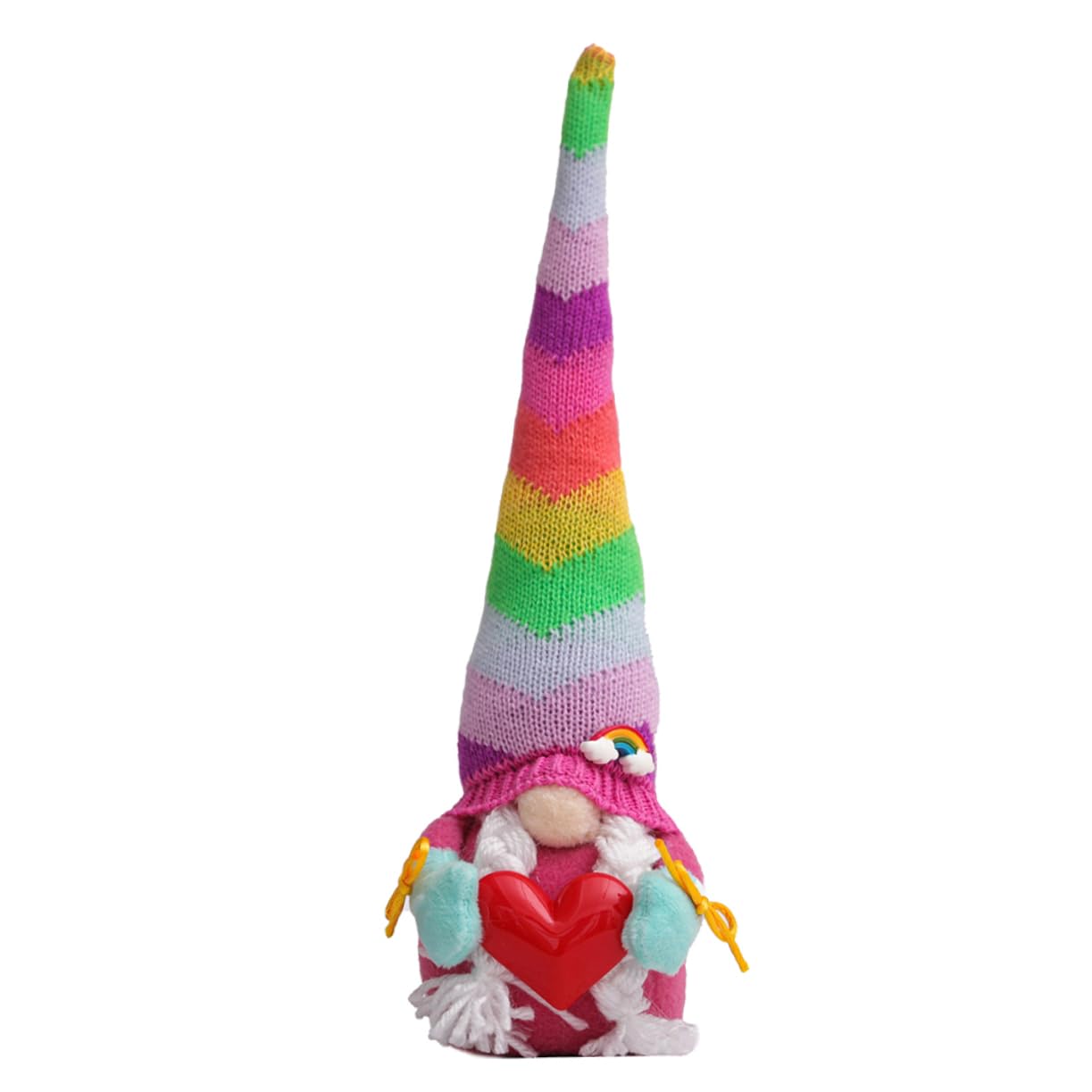 Rainbow Gnome Doll High Hat Knitted Doll Decor Gnome Ornament Home Decoration