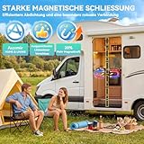 Auxmir Fliegengitter Balkontür Magnet 100x220cm, Prime Insektenschutz Balkontür, Extra Stärkere Magnete Fliegengitter Tür, Verdickt Magnetvorhang ohne Bohren für Balkon Kellertür Terrassentür, Schwarz