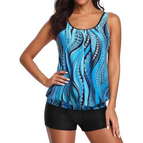 Tankini à Volants 2 Pièces Grande Taille : Maillot de Bain Gainant et Respirant