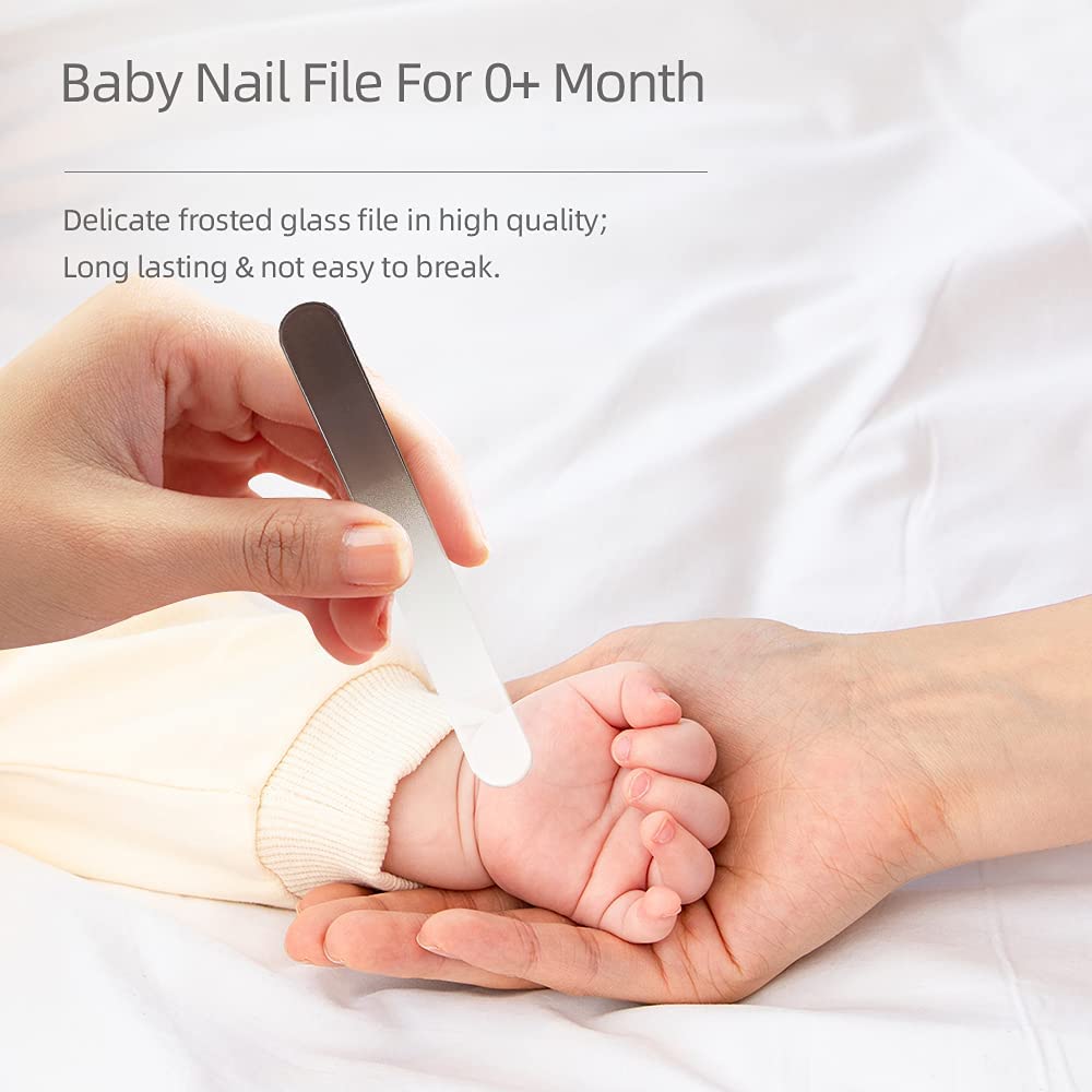 Set de coupe-ongles pour bébé avec étui mignon, set de limes à ongles pour la manucure et la pédicure des nouveau-nés, cadeau pour la nouvelle maman - 5