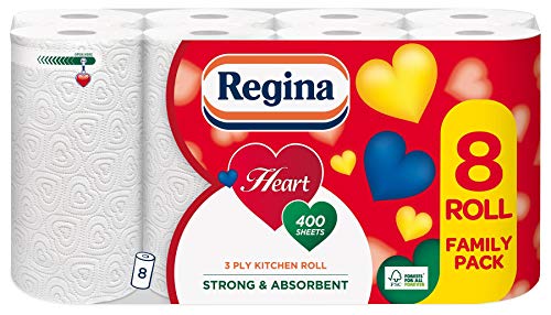 Preisvergleich Produktbild Regina Küchenrolle, 3-lagig, superstark, saugfähig, 8 Rollen