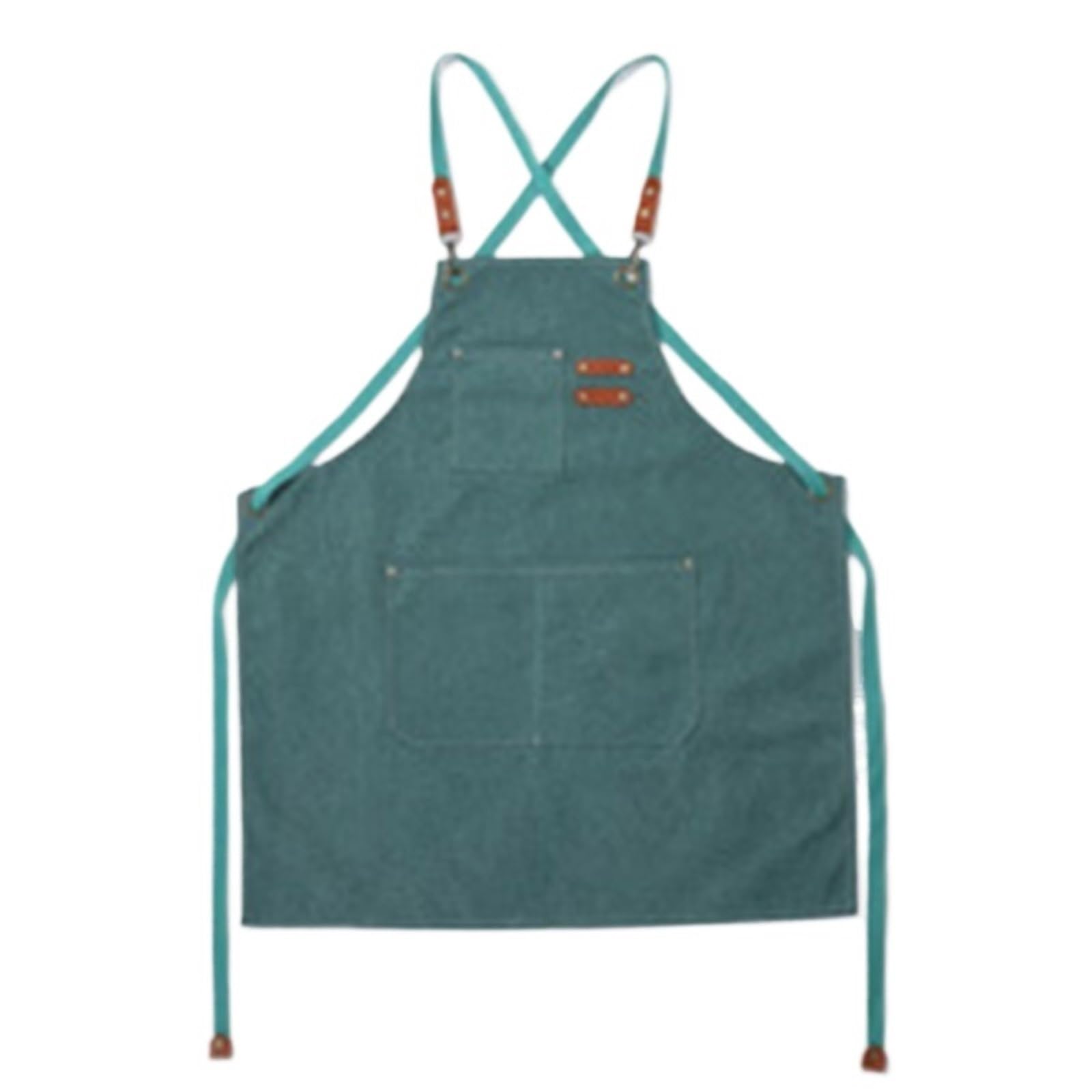Grembiule da cucina 2 pezzi, tela unisex semplice e solida Per Giardino