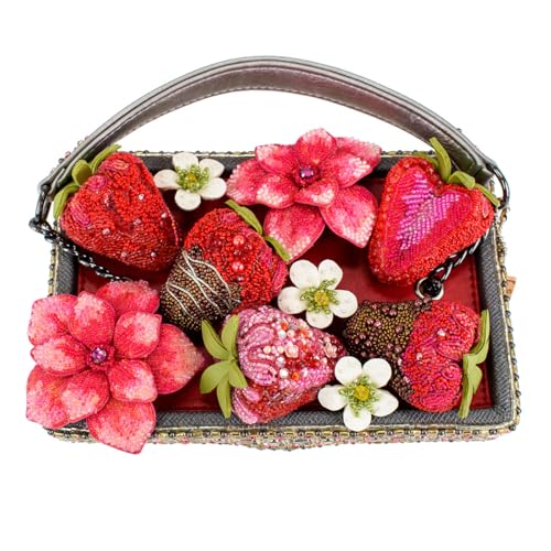 Mary Frances Women's Berry Beautiful Beaded Handbag Strawberry Basket Top Handle Bag, Multicolor, 7.75 x 5 x 4 Inches4