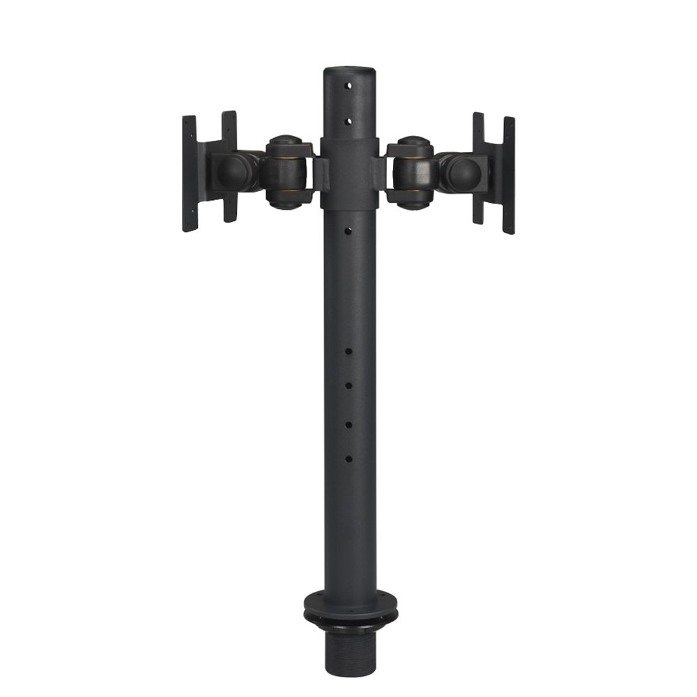 Newstar Tilt/Turn/Rotate Dual Desk Mount (Grommet) For Two 10-27 Monitor Screens Back To Back, Height Adjustable - Black 8717371442798