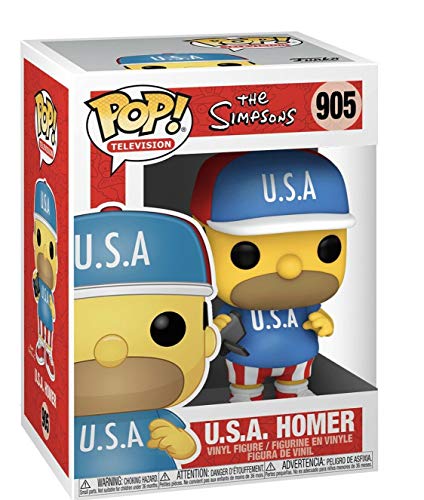 U.S.A. Homer Pop #905 Pop TV: The Simpsons Vinyl Figure (Bundled with EcoTek Protector to Protect Display Box) - Image 6