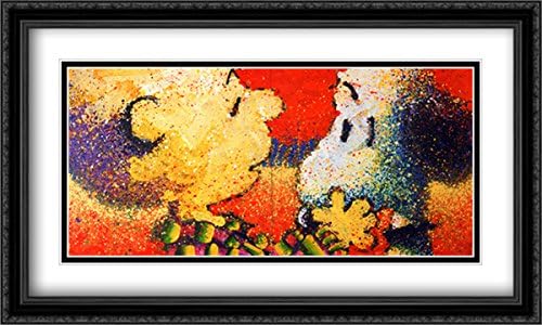 Dog Breath 2X Matted 40x28 Large Black Ornate Framed Art Print by Tom Everhart