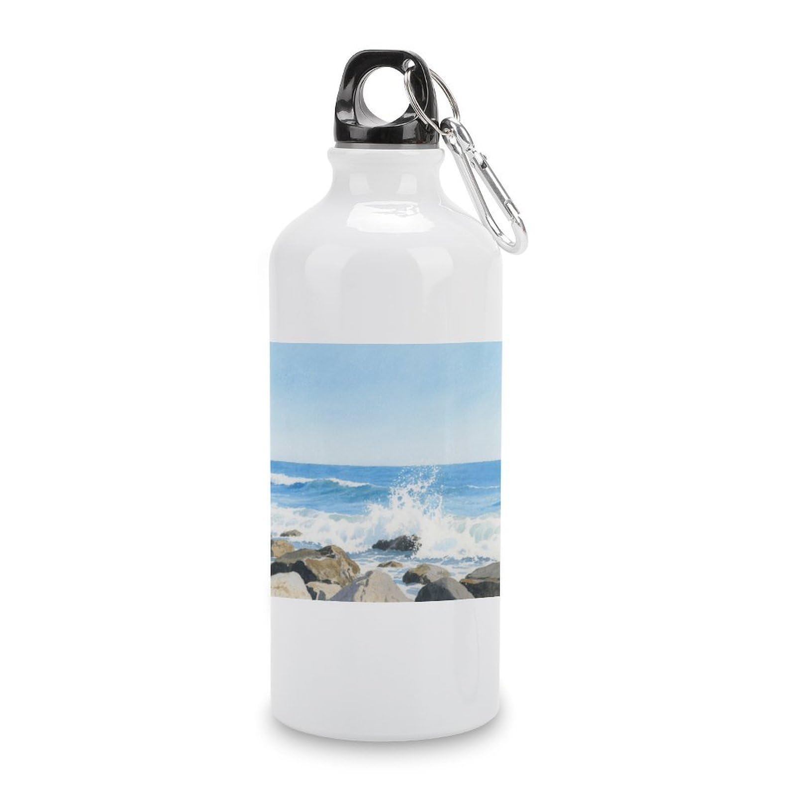 Fekiloot Style Glacier Cracks Aluminum Water Bottle Travel Tumbler Reusable Lightweight Outdoor Sports Water Bottles For Gym Sports Camping Hiking Fishing600ml