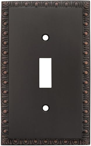 Nostalgic Warehouse Egg & Dart Deco - Cubierta para placa de interruptor de salida eléctrica