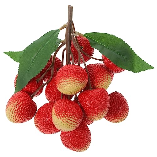 Garneck 1 de Frutas Artificiales de Litchi Decoración Realista para Accesorio de Simulación de Frutas Kit de Decoración de Ventanas y Mesas