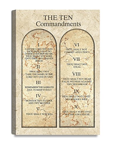 Decorarts - The Ten Commandments Wall Decor (Catholic Church Version). Giclee Print Wall Art For Home Decor And Wall Decor. 20X30 X1.5 #TOP8