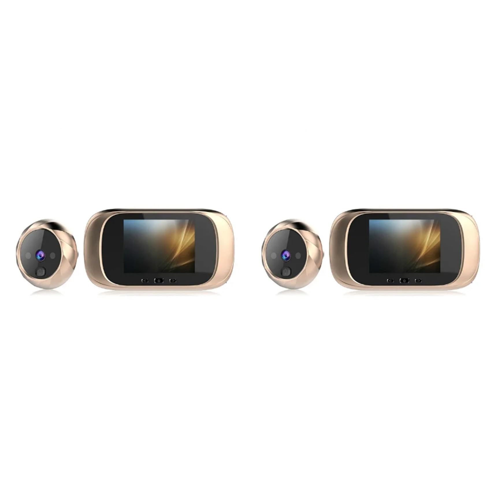 Ctrlzs 2X Digital Lcd 2.8Inch Video Doorbell Peephole Viewer Door Eye Monitoring Camera 90 Degree Doorbell Motion A