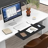 Desk ExtenderKeyboard Stand for TrayUnder Extender Eesk Erawer Computer Desk Desktop Extension Board Easy to Install No Drilling Required (29.5In（75cm）, Black)