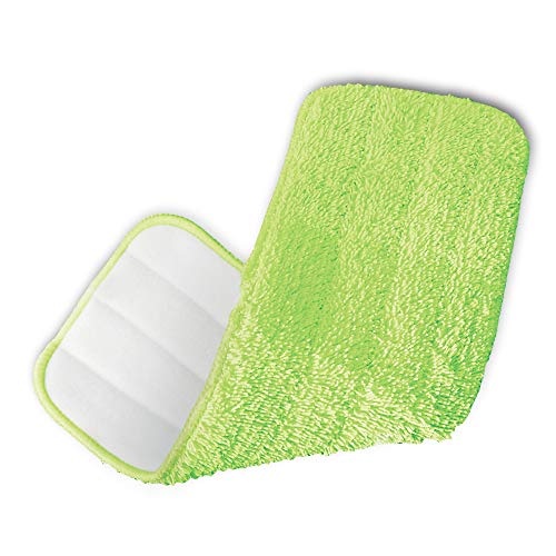 Image of YORK Flat Spray Mop Reusable Microfiber Drying & Down Washing Function Pad Refill for Dry or Wet Easy-to-Attach, Machine Washable Floor Cleaning in Green Color Size 42.5 * 14.5 CM [081230] (Pack of 1)