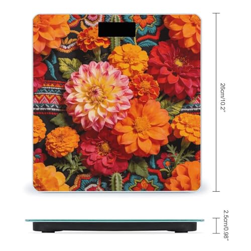 Báscula digital Mexican Flower con pantalla LCD grande miniatura 2