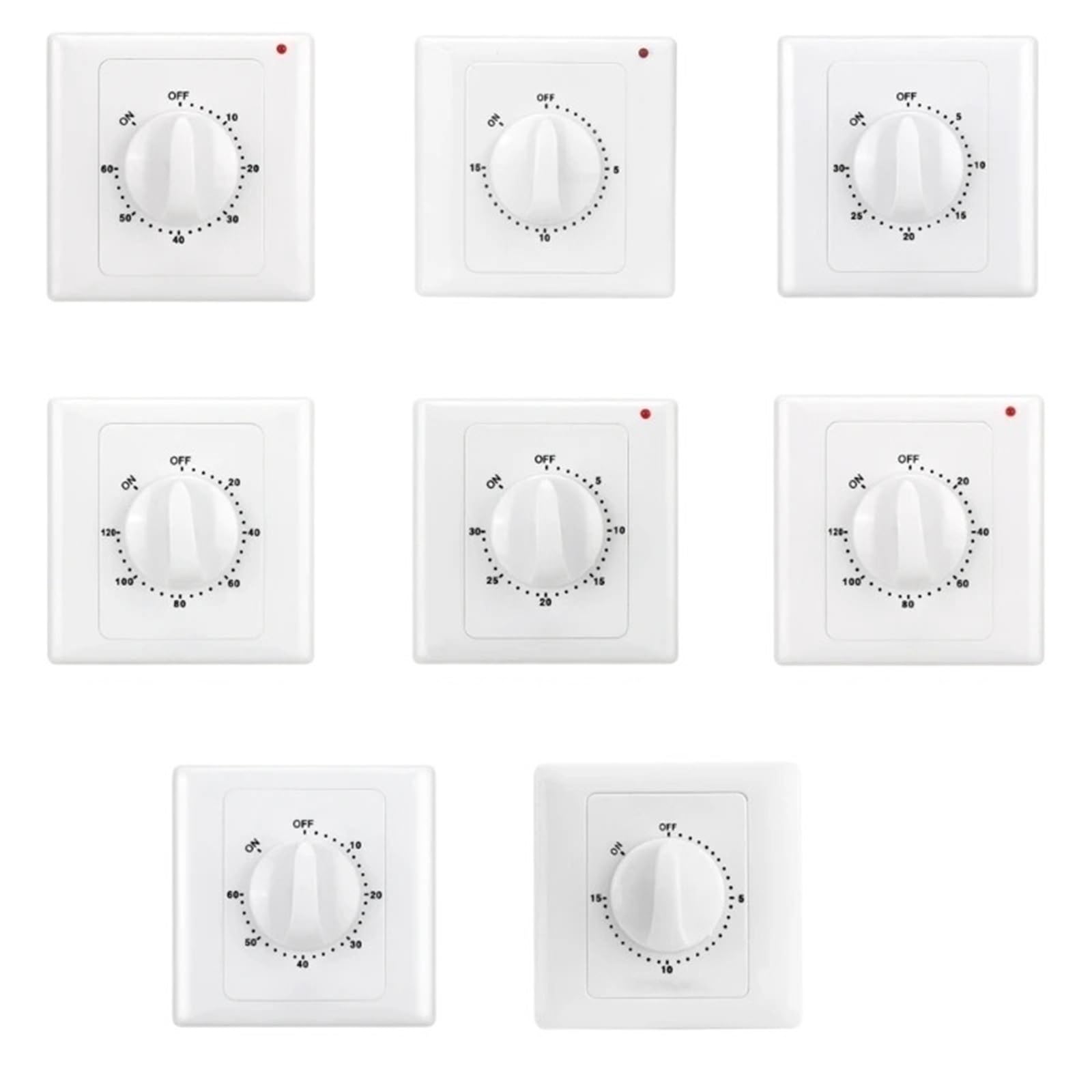 Plaque de protection for interrupteur de commande de minuterie numérique, prise de minuterie à compte à rebours, 1 pièce(15min light)