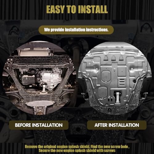 Image of Engine Splash Shield Fit for KIA K5 2021 2022 2023 2024 2025 Engine Case Guard Under Engine Cover Compatible with K5 2021-2024 Front Engine Guard Mud Flaps Including Screw Hardware