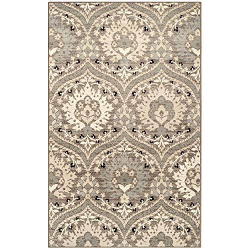 Superior Elegant Augusta Area Rug, Floral Scalloped Contemporary Pattern, 8