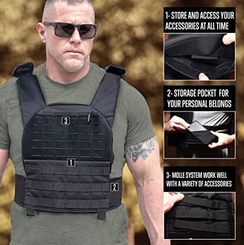 Gfire Tactical Vest Airsoft Lightweight Vest For Men Adjustable Military Weighted Vest For Training #TOP3