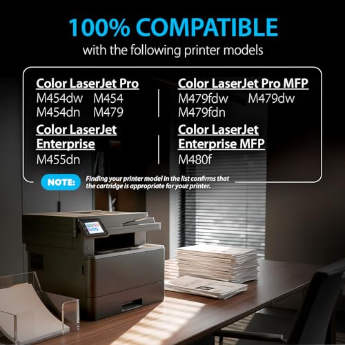 Image of Smart Ink Compatible 414A Toner Cartridge Replacement for HP 414 A with Built-in Chip (2 Black Pack) to use with Color LaserJet Pro MFP M479fdw M479fdn M479fdw M454dw M454dn | Built-in CHIP, Replacement for HP 414 A, for Color Laserjet Pro MFP M479fdw M479fdn M479fdw M454dw M454dn