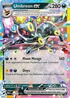 Pokemon - Umbreon ex 060/131 – Prismatic Evolutions – Double Rare – Foil Single Card