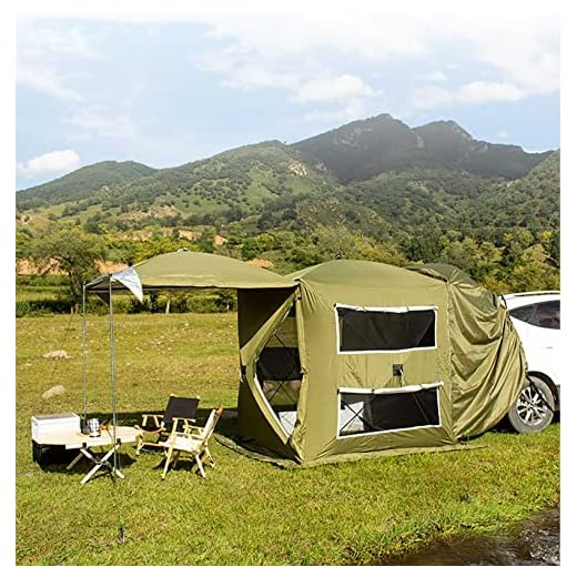 Tienda de campaña para maletero de coche, de 495 x 180 cm, gran espacio, para coche, con capacidad para 3 a 4 personas, aplicable a todos los modelos