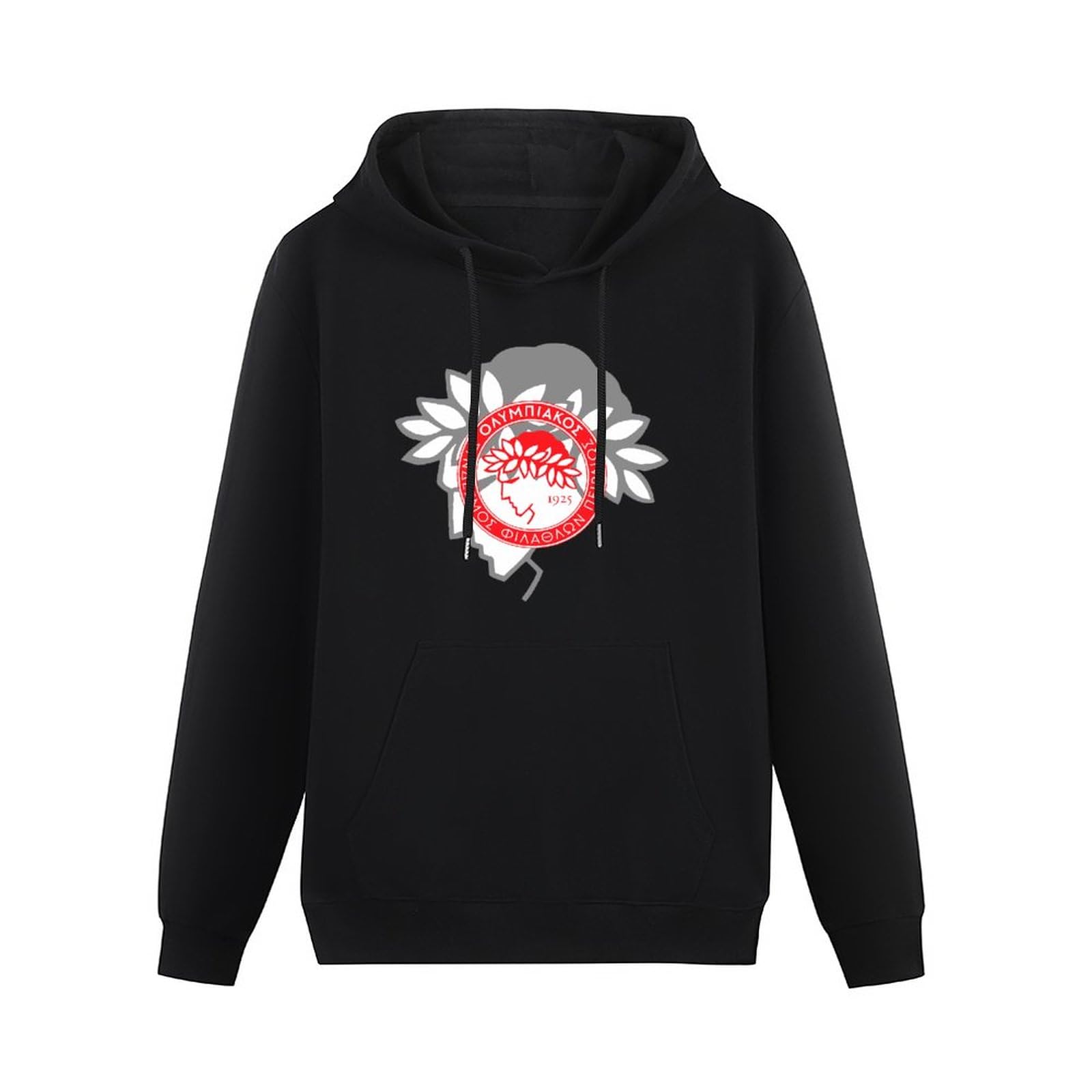Olympiakos Mens Hoodies Cotton Unisex Black Pullover Sweatshirts