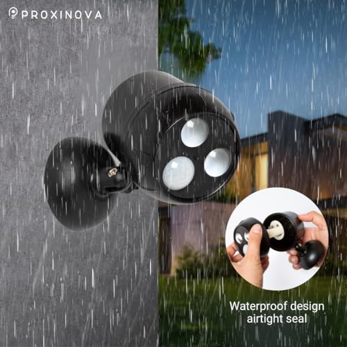 Proxinova Outdoor LED Security Lights, Motion Sensor Lights Outdoor, Outdoor Lights Battery Powered, PIR Sensor, Bright LED Floodlight Battery Powered Outdoor Lights 360° Rotation, Compact & Easy Fit - Image 5