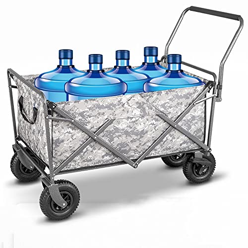 Carretilla plegable portátil para camping y transporte con capacidad de 100 kg y ruedas neumáticas miniatura 2