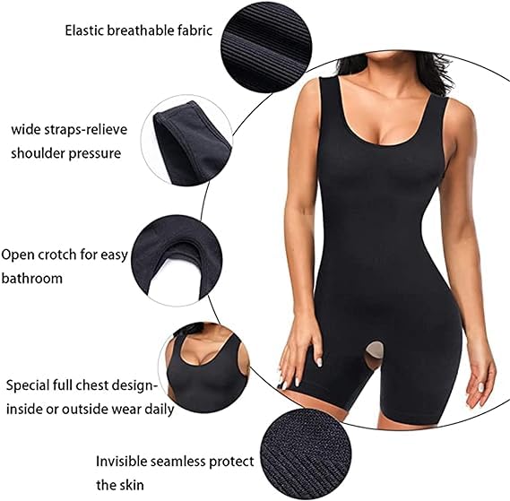 Image of Women Spandex & Nylon High Compression Body Suit (ED009)