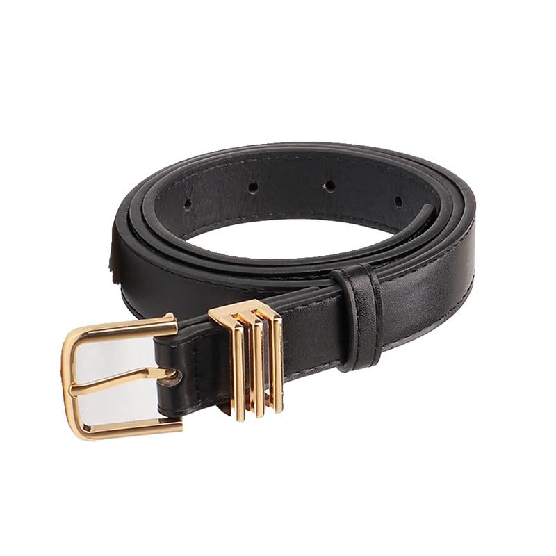 Women Pu Waist Belt for Pants Work Dress Jeans Ladies Adjustable Waistband Denim Buckle Belt