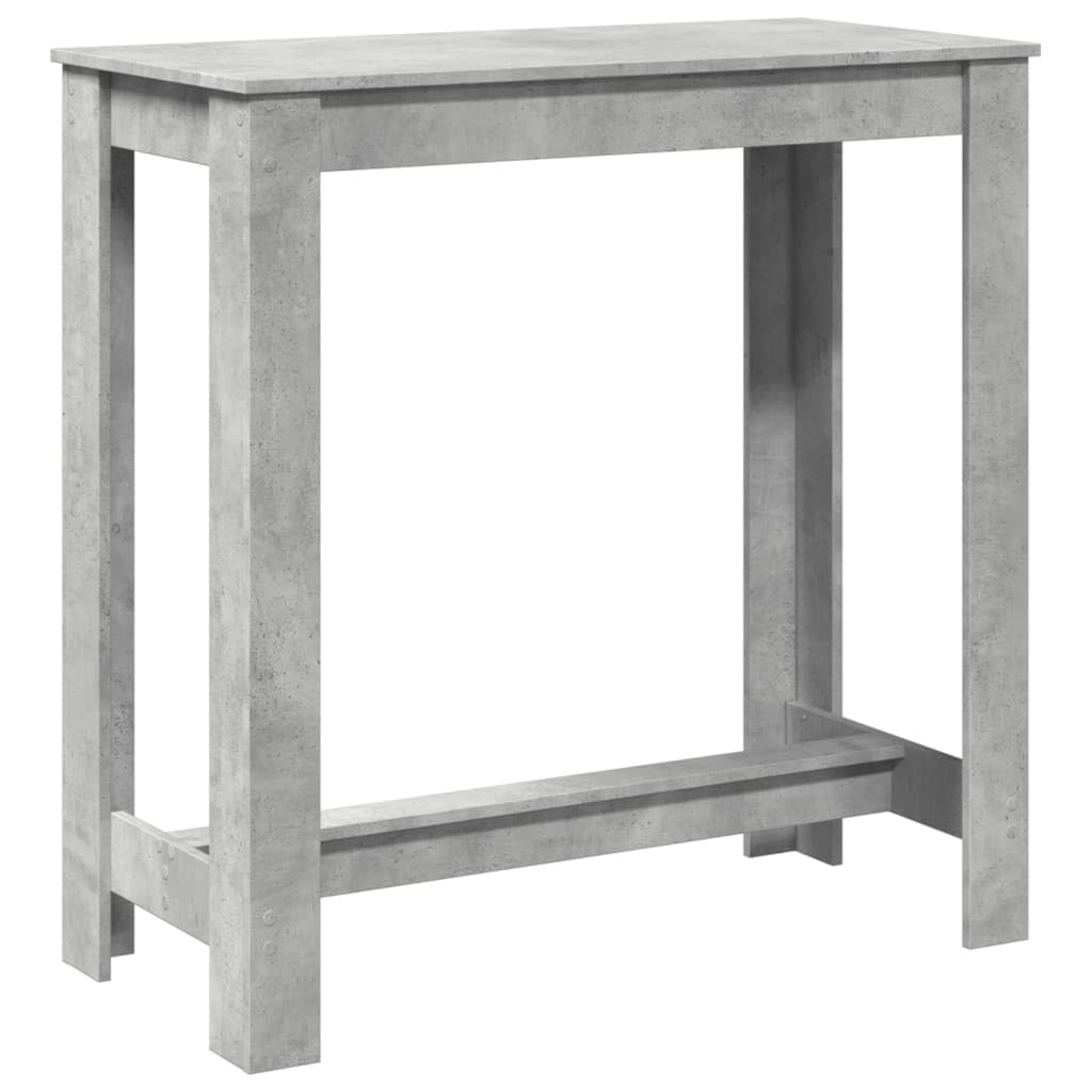 Tavolo da Bar Grigio Cemento 102x50x103,5 cm in Truciolato | Mobile alto per cucina o soggiorno, ideale per aperitivi e pasti veloci, con struttura stabile in truciolato.