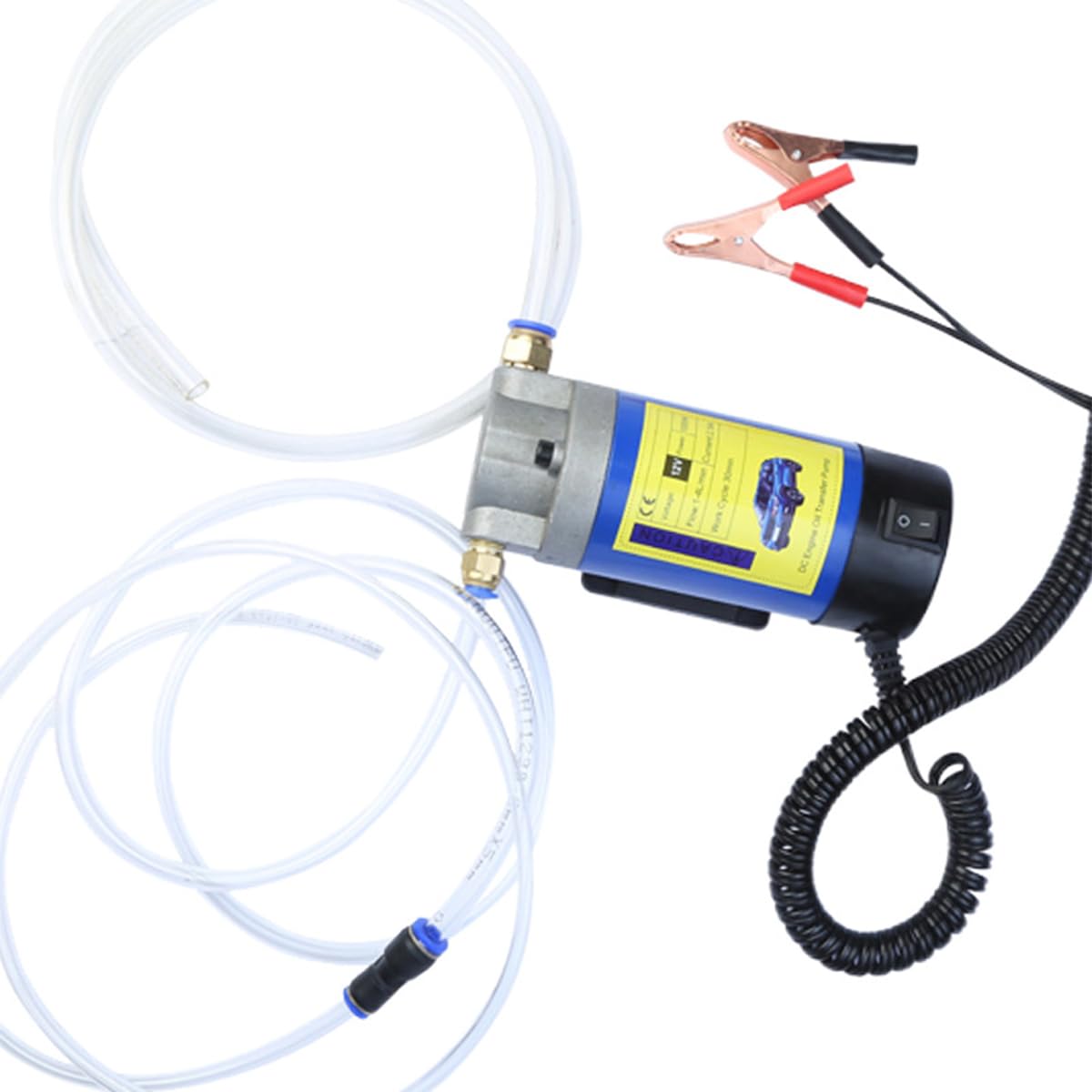 Sarini Pompa oleju przekładniowego 12 V, 100 W, samozasysająca pompa oleju silnikowego, pompa olejowa do motocykli, przyczep kempingowych, statków, pomp transferowych oleju