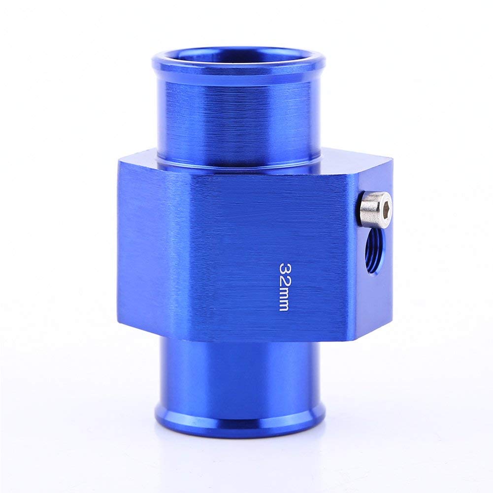 Qiilu calibro temperatura dell'acqua, Adattatore del Sensore di Temperatura Universale Auto in Metallo Guarnizione Temperatura Dell'acqua Tubo Temperatura Sensore Adattatore (32mm)
