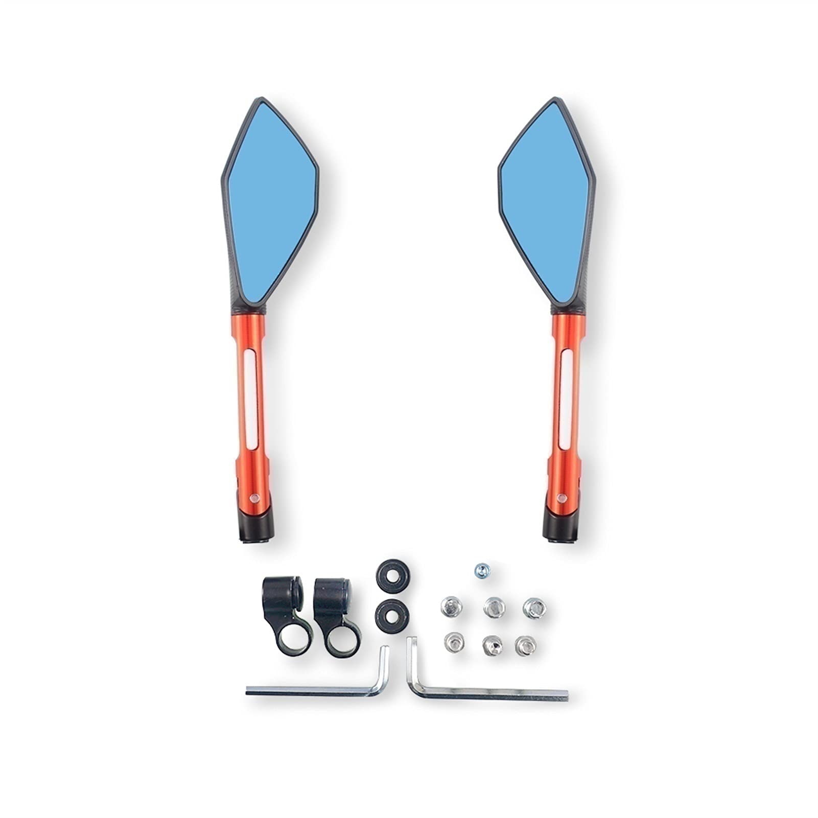 pour B&M&W K1300 K1200 F800 F650 G650 HP2 Accessoires Moto CNC Aluminium Rétroviseurs Verre Bleu Rétroviseur (Color : Orange)