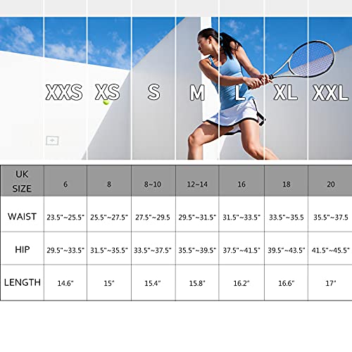Gonna da tennis plissettata da donna con tasche