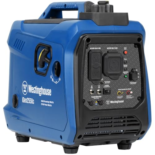 Westinghouse 2550 Peak Watt Super Quiet & Lightweight Portable Inverter Generator, RV Ready 30A...