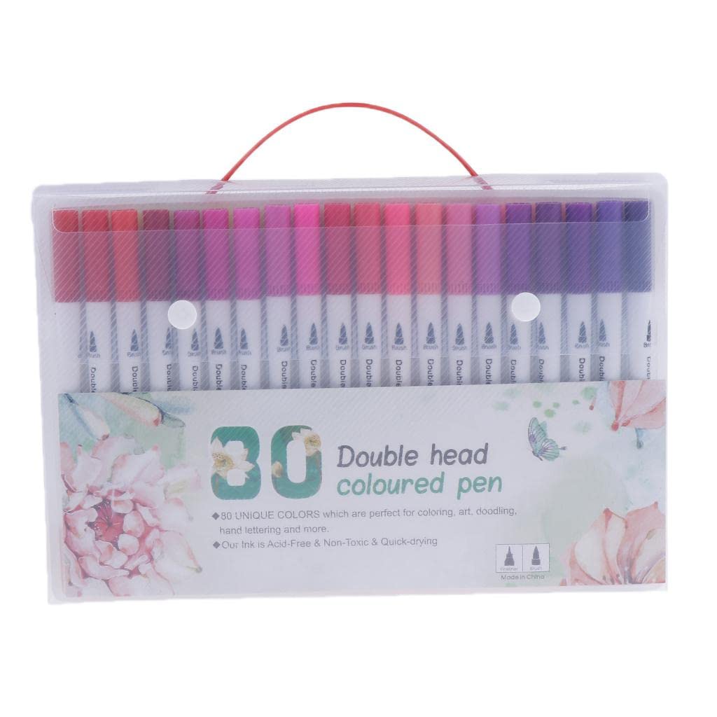 Rotuladores de pintura prémium de 80 colores, marcadores artísticos, a base de agua, marcador, escribe en papel, resistente al agua y al sol, colores vibrantes, bajo olor, larga duración,