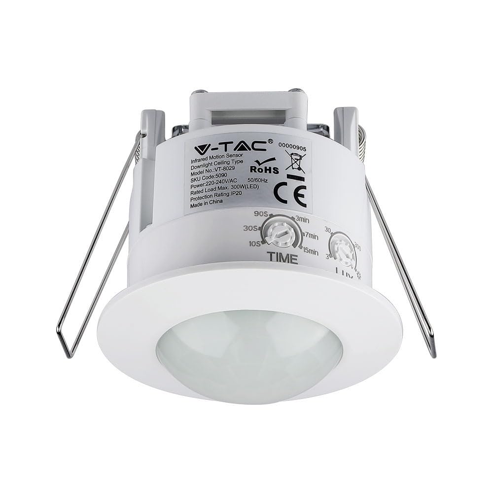 Rilevatore di Movimento a Soffitto da Incasso a 360º LED Rilevatore di Movimento a Soffitto da Incasso a 360º LED