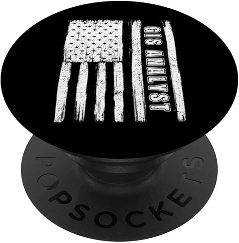Fourth of July Shirts for Men American Flag gis analyst PopSockets Swappable PopGrip