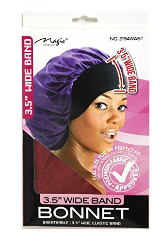 Magic Collection 3.5 Inch Wide Band Bonnet Elastic Band Burgundy