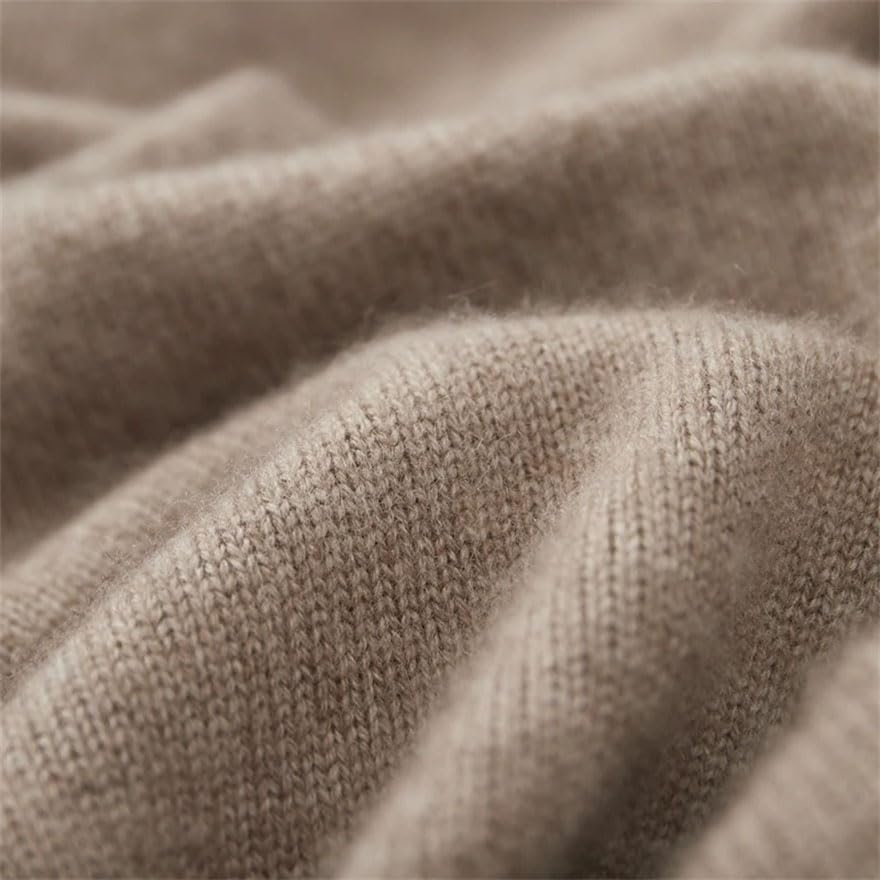 Men Cashmere Business Fall Winter Casual Sweater Mock Neck Thick Solid Comfortable Pullover Jumper4