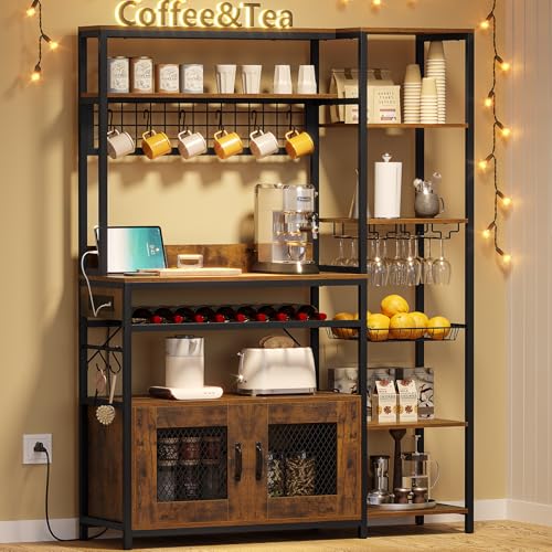 Uposoja Bakers Rack With Power Outlet cover