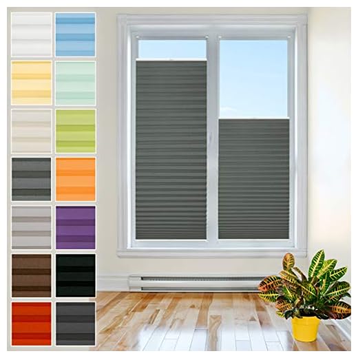 Veckad rullgardin för skruvning – högkvalitativ pärltygkollektion | rullgardin persienn, fästen för skruvning | Faltrollo insynsskydd och solskydd, fönster [grafit, bredd: 90 cm, höjd: 70 cm]