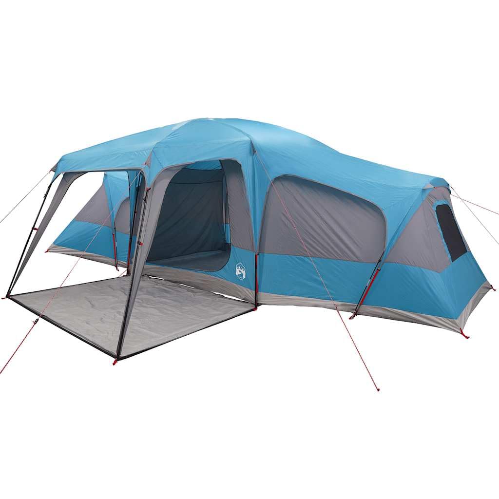 Tienda Familiar con Porche 9 Personas Azul,Deportes,Actividades al Aire Libre,Camping y Senderismo,Tiendas de campaña,18.39kg-4009585