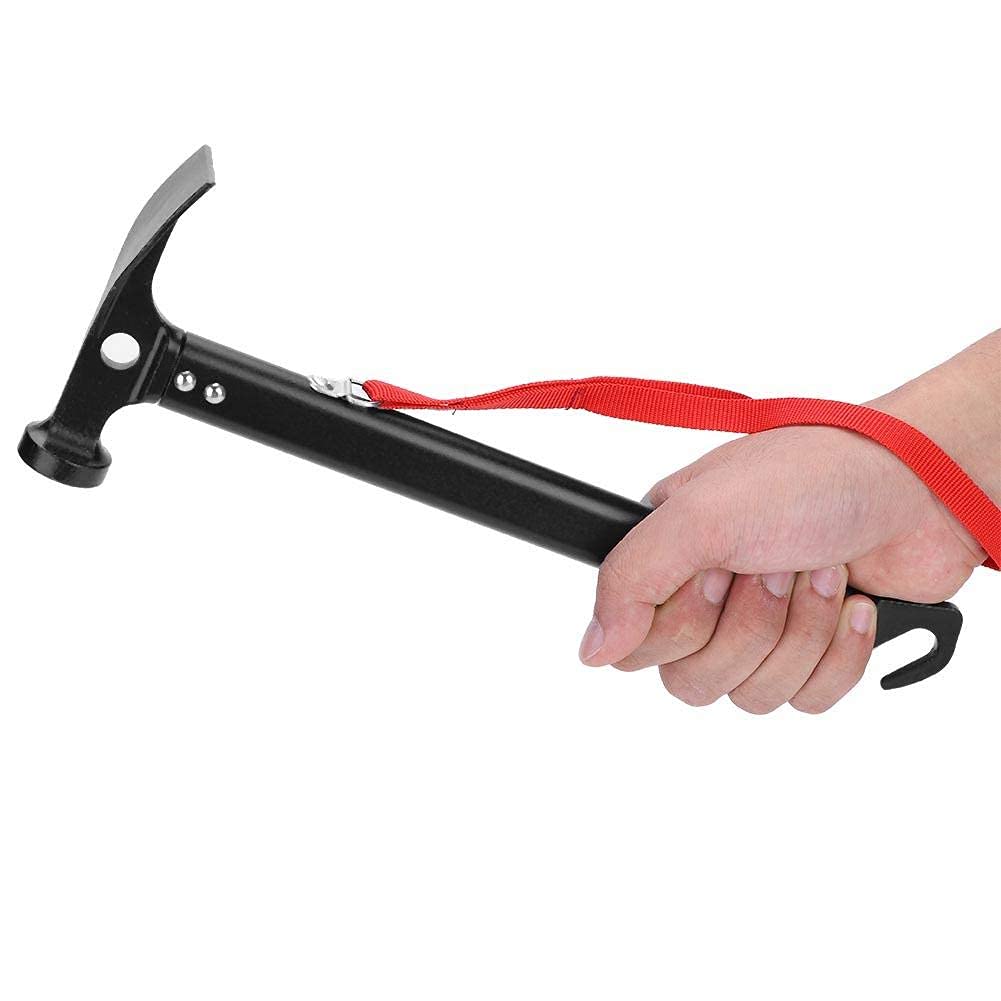 Alomejor Dissolvant de Cheville de Marteau d'alliage d'aluminium de Marteau de Camping avec la Courroie pour