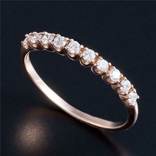 マ*ン様 Canal ４℃K10イエローゴールド リング ハーフエタニティ 7号 canal4°C K10PGハーフエタニティリング 7号 K10イエローゴールド