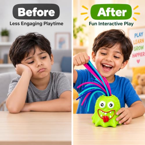 Image of Screaming Monster Toy Hair Pull Sound Fidget Kids Novelty Play Piece